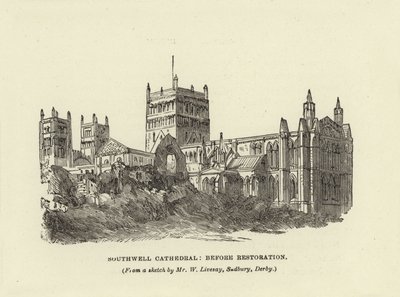 Catedral de Southwell, antes da restauração de English School