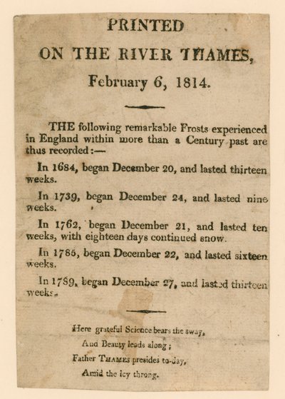 Lembrança da Feira de Gelo de 1814 de English School