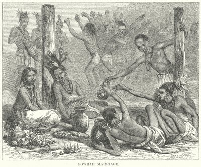 Sowrah-Hochzeit (Gravur) von English School