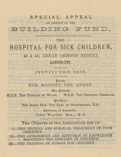 Recurso especial em nome da Great Ormond Street de English School