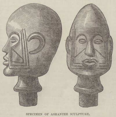 Espécimen de Escultura Ashantee (gravura) de English School