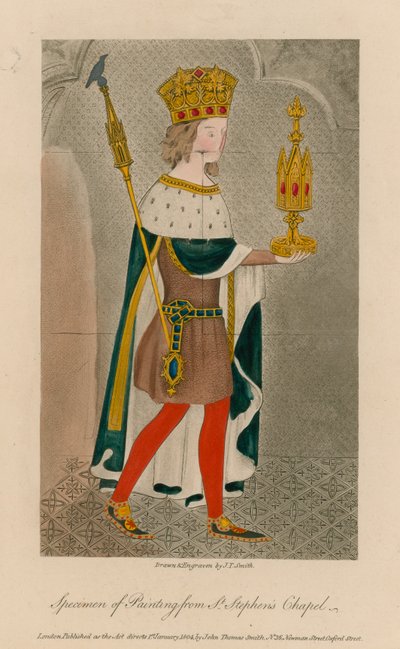 Espécime de pintura da capela de St Stephens de English School