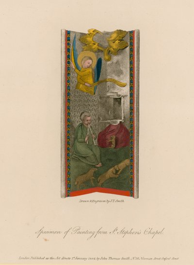 Espécimes de pintura da capela de St Stephens de English School
