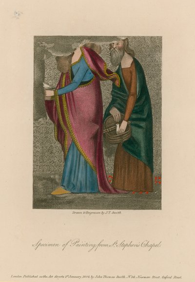 Espécimes de pintura da capela de St Stephens de English School
