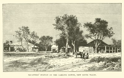 Estação de posseiros em Darling Downs, Nova Gales do Sul de English School