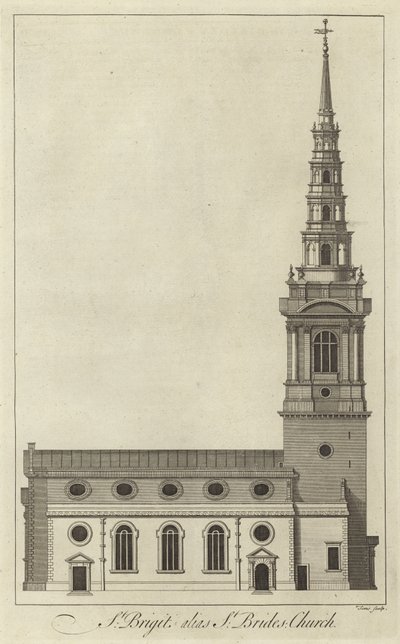 Igreja de St Brides, Londres de English School