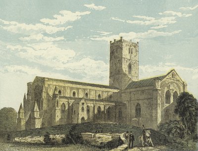 Catedral de St Davids, vista do sudoeste de English School