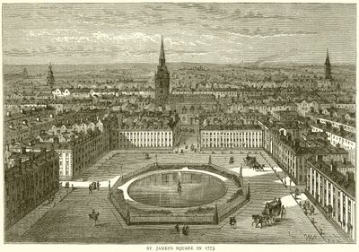 Praça St. Jamess em 1773 de English School