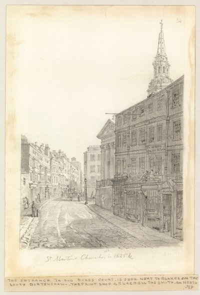 Igreja de São Martinho em 1825 de English School