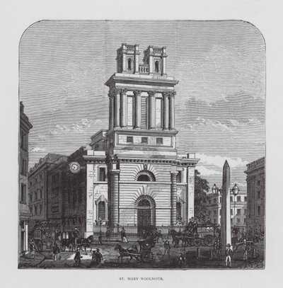 Santa Maria Woolnoth (litografia) de English School