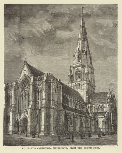 Catedral de St Marys, Edimburgo, do Sudoeste de English School