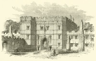 Santo Osyth Priory (gravura) de English School