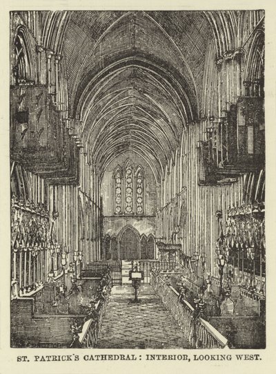 St, patricks, catedral, interior, olhar, oeste de English School