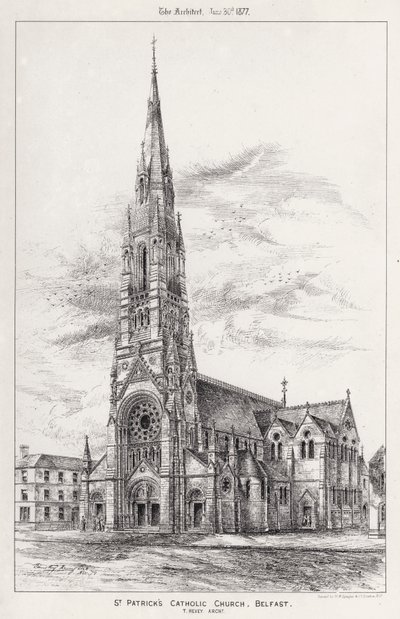 Igreja Católica de São Patrício, Belfast (gravura) de English School