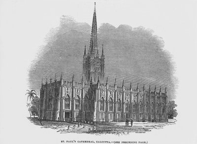 Catedral de São Paulo, Calcutá (gravura) de English School
