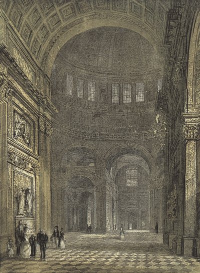 St Pauls Cathedral, interior da cúpula, olhando para o transepto norte de English School