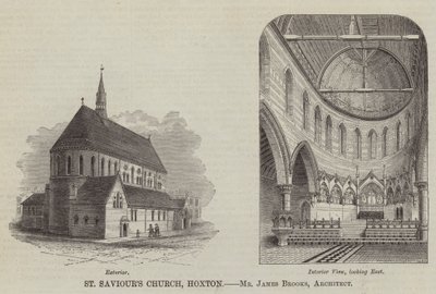 Igreja de São Salvador, Hoxton, Sr. James Brooks, Arquitecto (gravura) de English School
