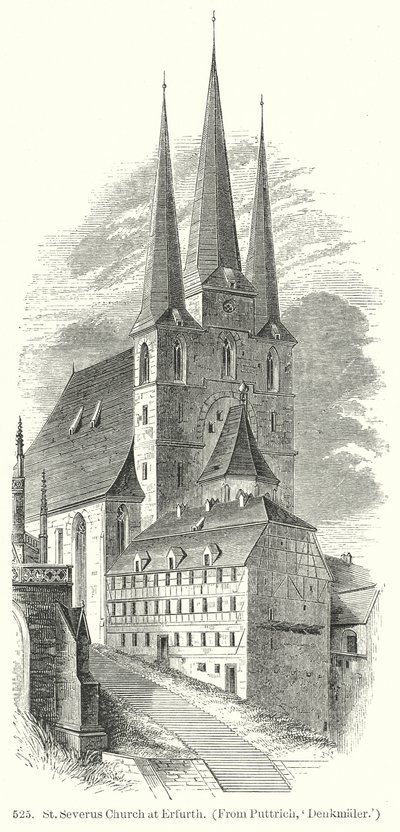 Igreja de São Severo em Erfurth (gravura) de English School
