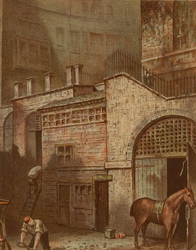 Estábulos na rua de Salisbury, costa de English School