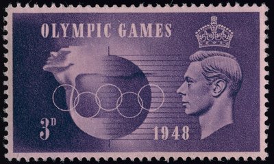 Carimbo a comemorar os Jogos Olímpicos de Londres de 1948 de English School