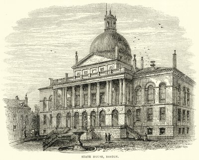State House, Boston (gravura) de English School
