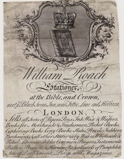 Papelaria, William Roach, cartão comercial de English School
