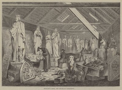 Sala de estatuária, novas casas do Parlamento de English School