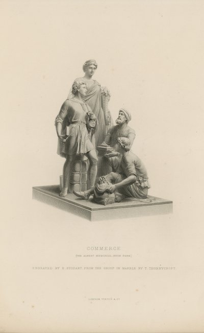 Estátua representando comércio que adorna o Albert Memorial de English School