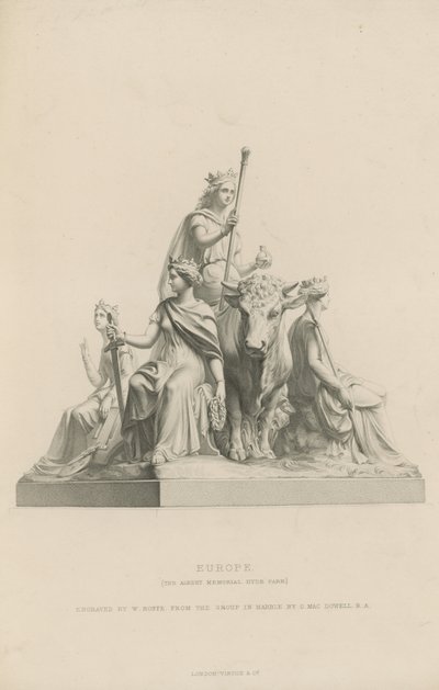 Estátua representando a Europa, que adorna o Albert Memorial de English School