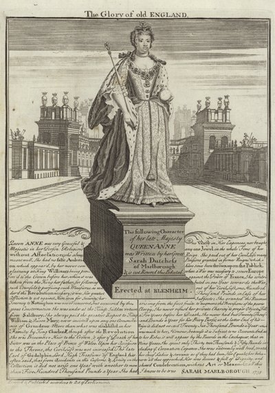 Estátua de anne, rainha da grã-bretanha de English School