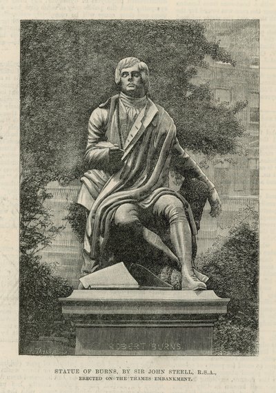 Estátua de Burns, por Sir John Steell de English School