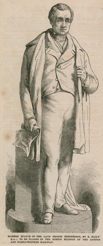 Estátua de George Stephenson de English School