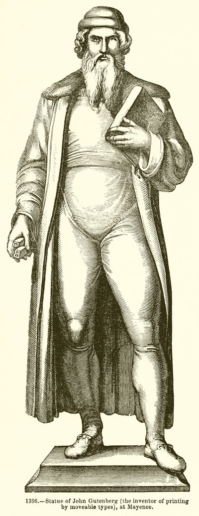 Estátua de john gutenberg de English School