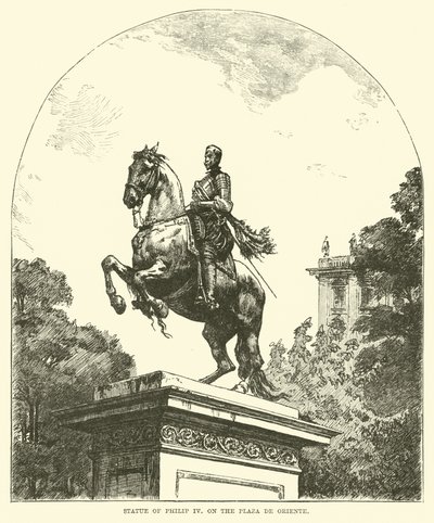 Estátua de Filipe IV, na Plaza de Oriente de English School