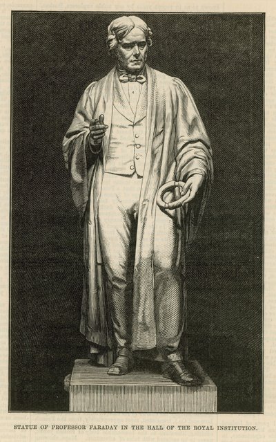 Estátua do Professor Faraday no hall da Royal Institution de English School