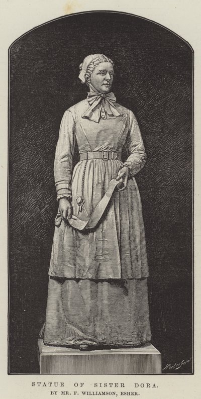 Estátua da Irmã Dora, do Sr. F Williamson, Esher (gravura) de English School