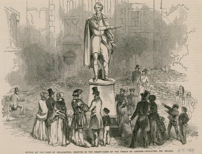 Estátua do Duque de Wellington, erguida no pátio da Torre de Londres de English School