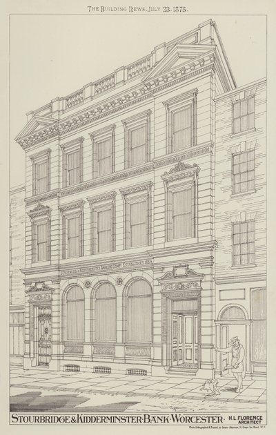 Stourbridge e Kidderminster Bank, Worcester (gravura) de English School
