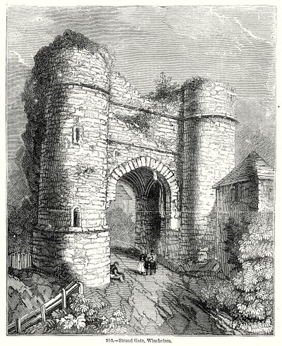 Strand Gate, Winchelsea (gravura) de English School