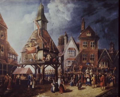 Stratford-on-Avon, Jubileu de Shakespeare em 1769, na Cruz Alta (cor litho) de English School