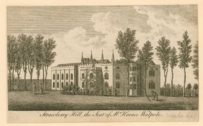 Strawberry Hill, Twickenham, Londres; a sede do Sr. Horace Walpole de English School