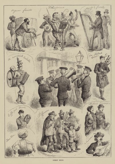 Música de rua (gravura) de English School
