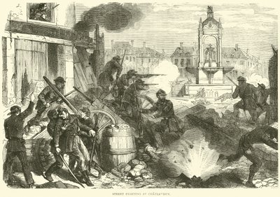Brigas de rua em Chateaudun, outubro de 1870 de English School