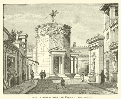 Rua de Atenas com a Torre dos Ventos (gravura) de English School