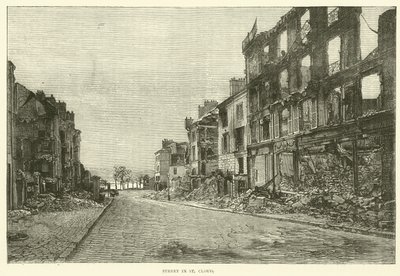 Rua em St Cloud, novembro de 1870 de English School