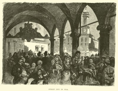 Vida de rua em Pisa de English School
