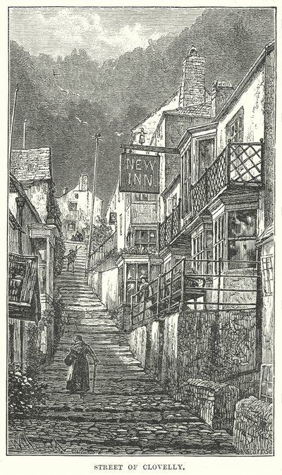 Rua de Clovelly (gravura) de English School