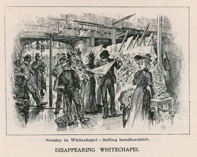 Domingo em Whitechapel - vendendo lenços de English School