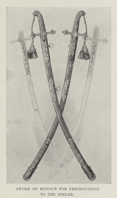 Espada de Honra para Apresentação ao Sirdar (litho) de English School