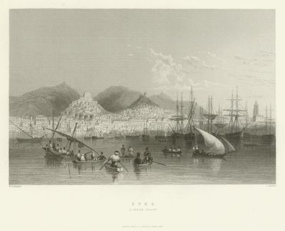 Syra, uma ilha grega, 1837 de English School